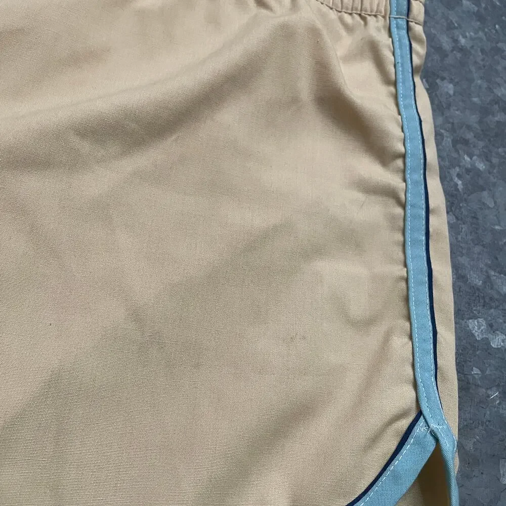 Vintage Jockey Man In Motion Logo Shorts Mens Large XL Tan Brown Retro 70s 80s